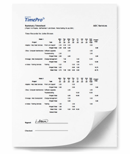 Print timesheets