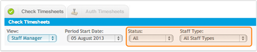 Check Timesheets Screen Enhancements